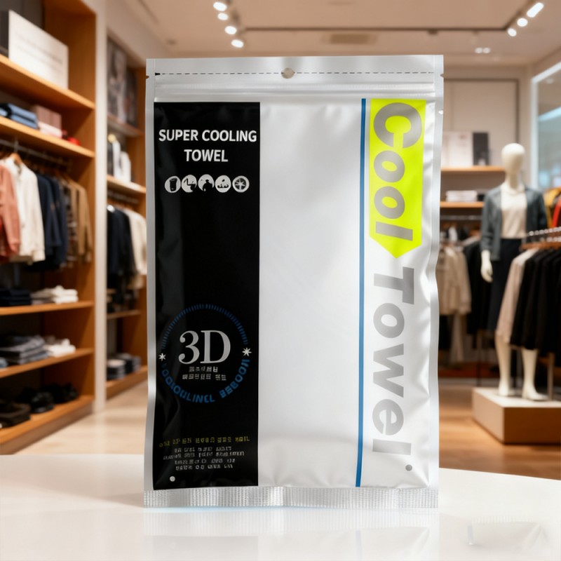 Beutel mit drei Kanten und versiegeltem Reißverschluss