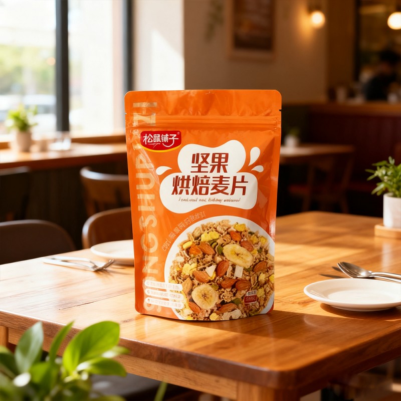 Standbeutel mit drei Kanten und versiegeltem Reißverschluss